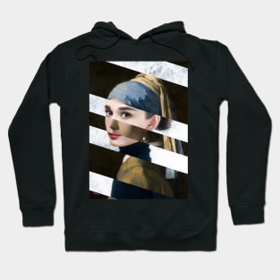 Poster Vermeer's "Girl with a Pearl Earring" & Audrey Hepburn Hoodie